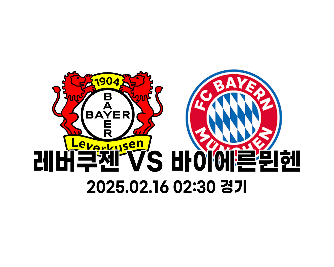 2025.02.16 분데스리가 레버쿠젠 vs 바이에른뮌헨 경기